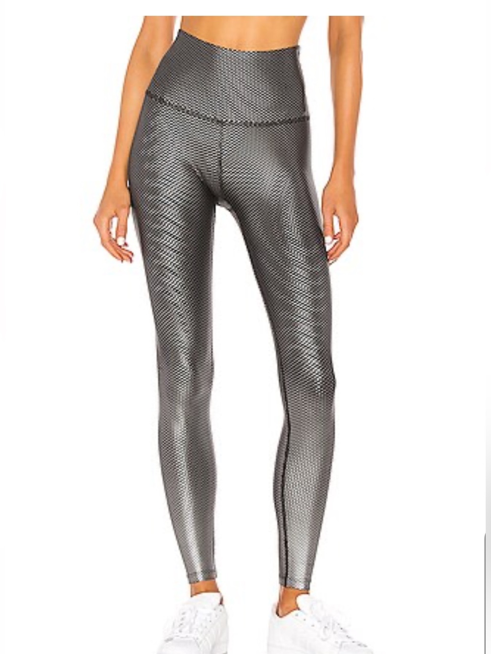 Beyond‎ Yoga Spot On High Waisted Midi Legging in Black & Active Slate XL